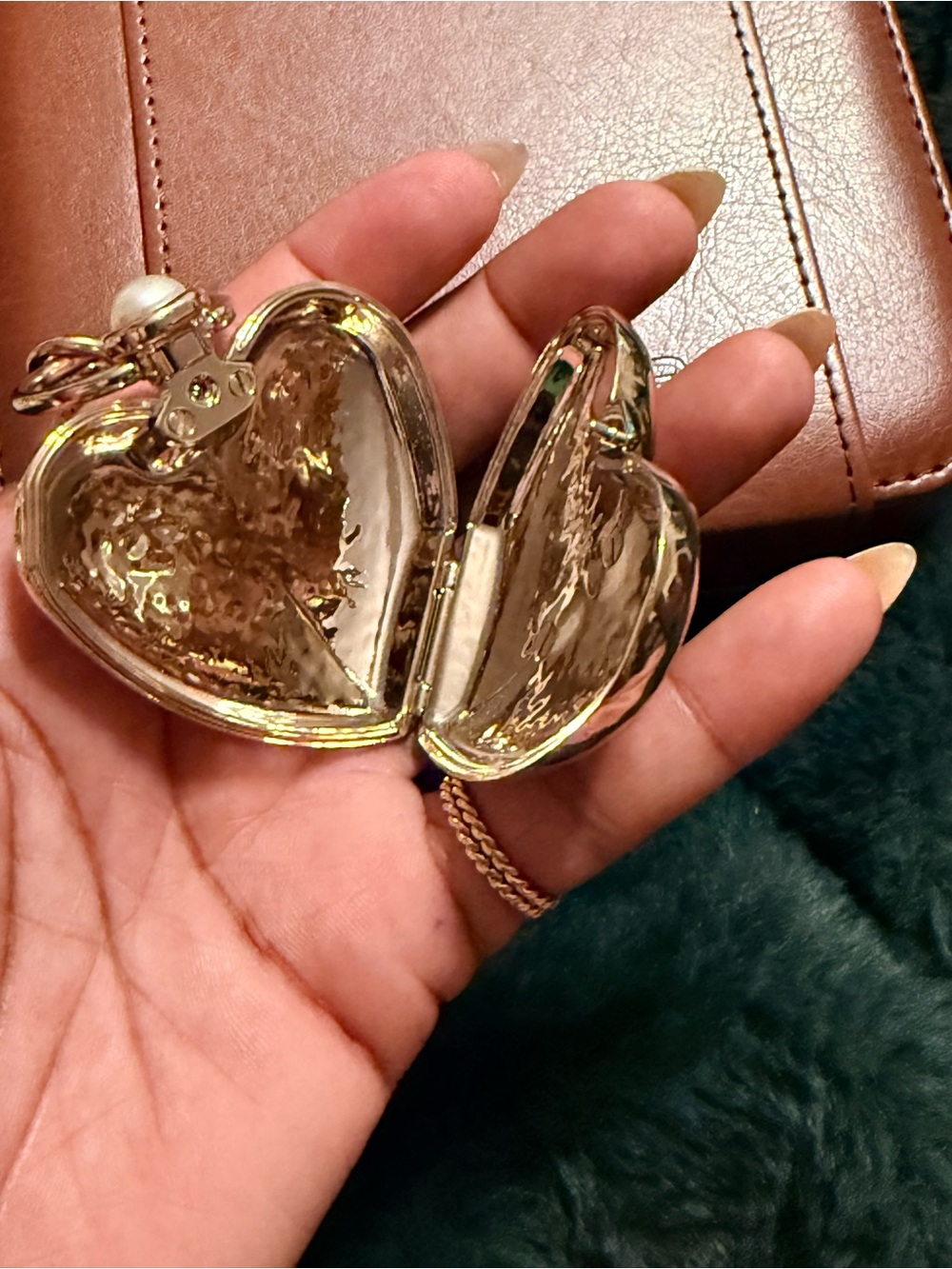Chanel Giant Metal CC Heart Locket Necklace Silver - Picture 3 of 7
